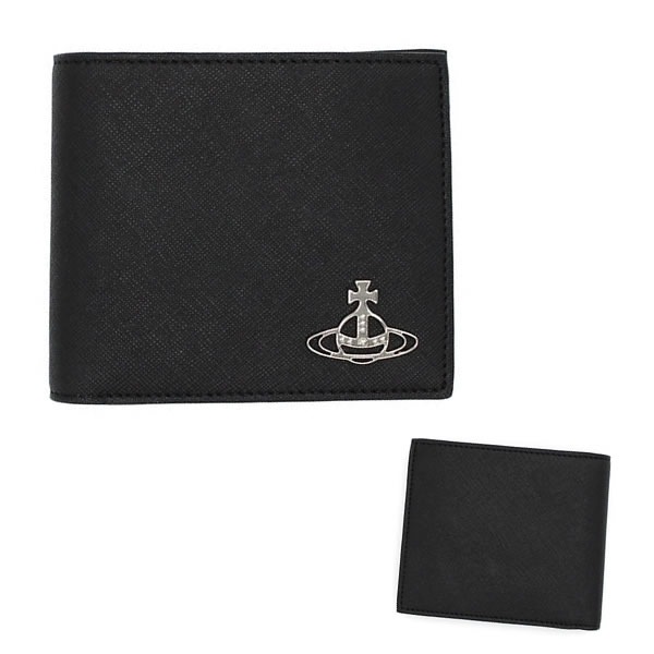 二つ折り財布 折り畳み 51120008U-S000B-N401 ブラック SAFFIANO MAN BILLFOLD 財布 2つ折り財布