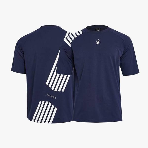 共用ロングラドパッド柄半袖Tシャツ SPIMCNRS311UNVY 710303