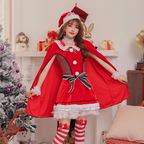 サンタ コスプレ サンタコス サンタコスプレ クリスマス サンタクロース コスチューム サンタ衣装 帽子 ケープ レディース セクシーサンタ ハロウィン仮装 ハロウィン衣装 サンタ 女性 大人用 宴