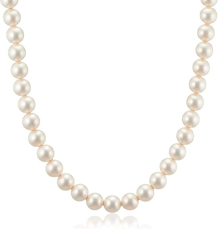 人工真珠の高級品 ナチュラルな質感 パールネックレス 冠婚葬祭 本真珠 レディース( ［01-01］ ［ホワイト］, ［03］ 全長45cm)