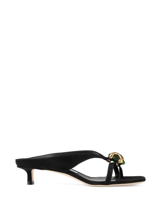 JIMMY CHOO Women Sandals EMERI STONE35 BSBBLACK CLOVER