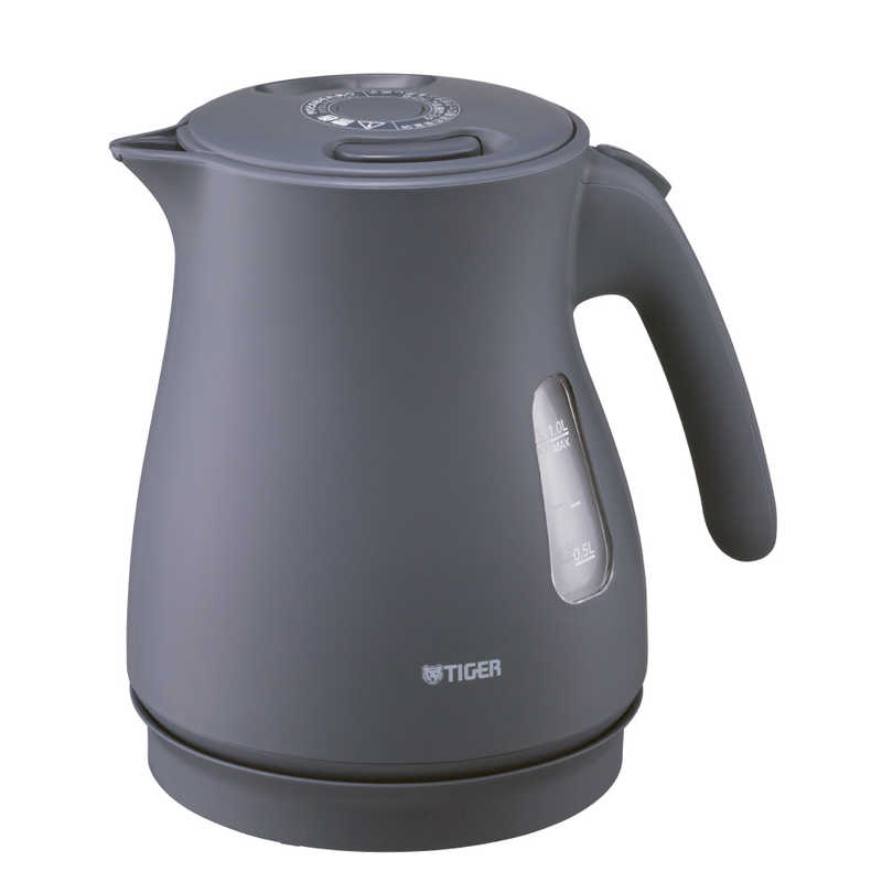 タイガー　TIGER　蒸気レス電気ケトル ［1.0L］ ナイトブラック　PCV-A100KN