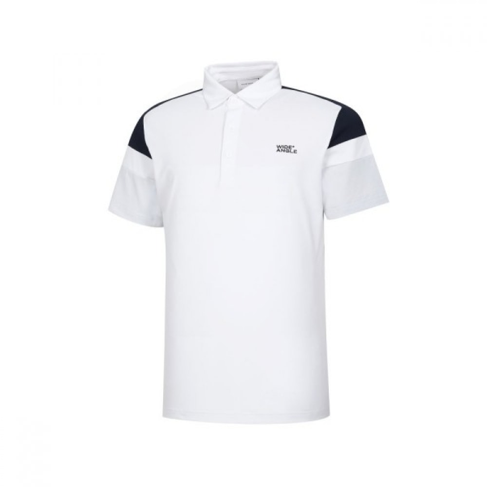 (ワイドアングル) CO ハーフスリーブカラーブロックポロ T シャツ M_WMM24274W2