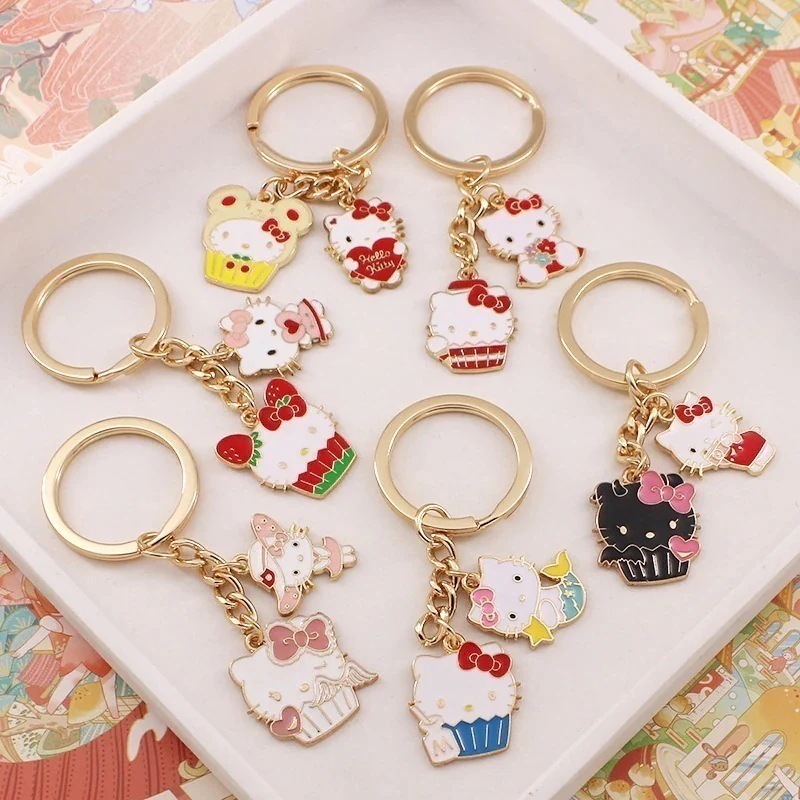 【メガ割】2セット キティーちゃん キーホルダー キーリングキャラクター 可愛い ペンダント アクセサリー ちょっとした 贈り物 10,669円