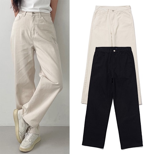 ムア ベーシック コットン パンツ 2色/MUAH Basic Cotton Pants/韓国スタイル/ファッション