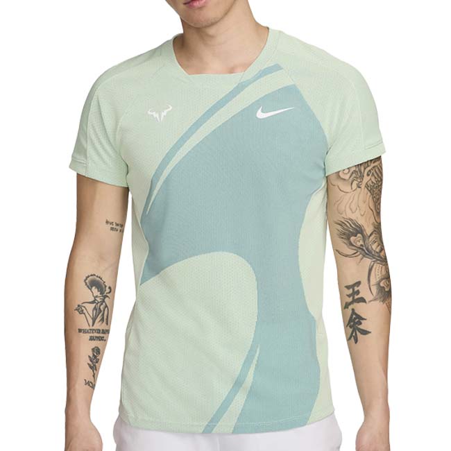 売切り終了！ラファエル・ナダル 日本サイズ ナイキ(NIKE) 2024 SP メンズ Dri-FIT ADV RAFA 半袖 ショートスリーブトップス DV2878-435 L.P.ブルー×WH