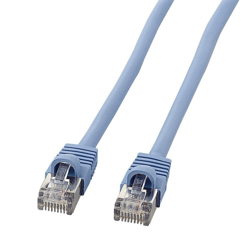 （まとめ買い）STPエンハンスドカテゴリ5単線ケーブル 10m ライトブルー KB-STP-10LBN [x3]LANケーブル