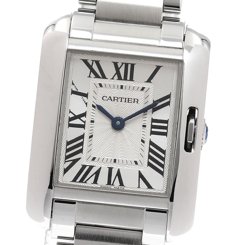 カルティエ CARTIER W5310022 タンクアングレーズSM クォーツ レディース 良品 保証書付き_937463【中古】