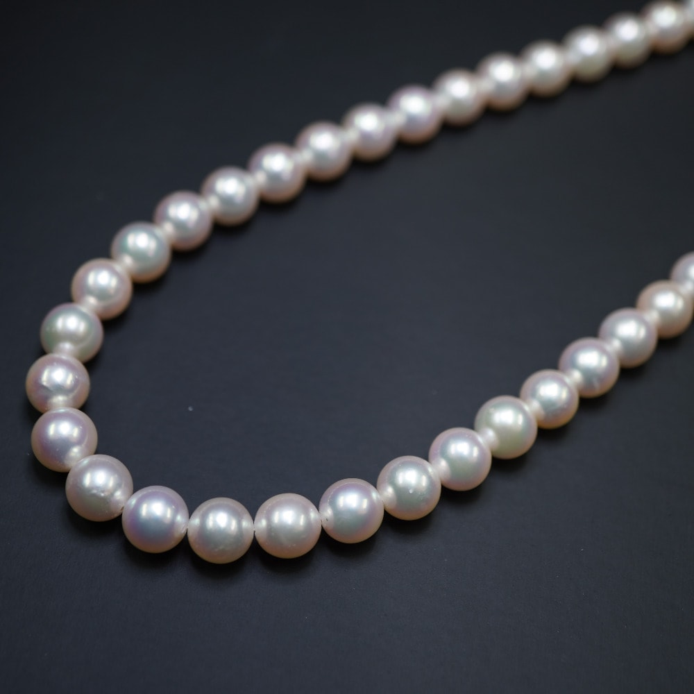 美品 アコヤ真珠 8-8.5ｍｍ ネックレス アコヤ真珠/シルバー925 パールホワイト 0054【中古】 レディース
