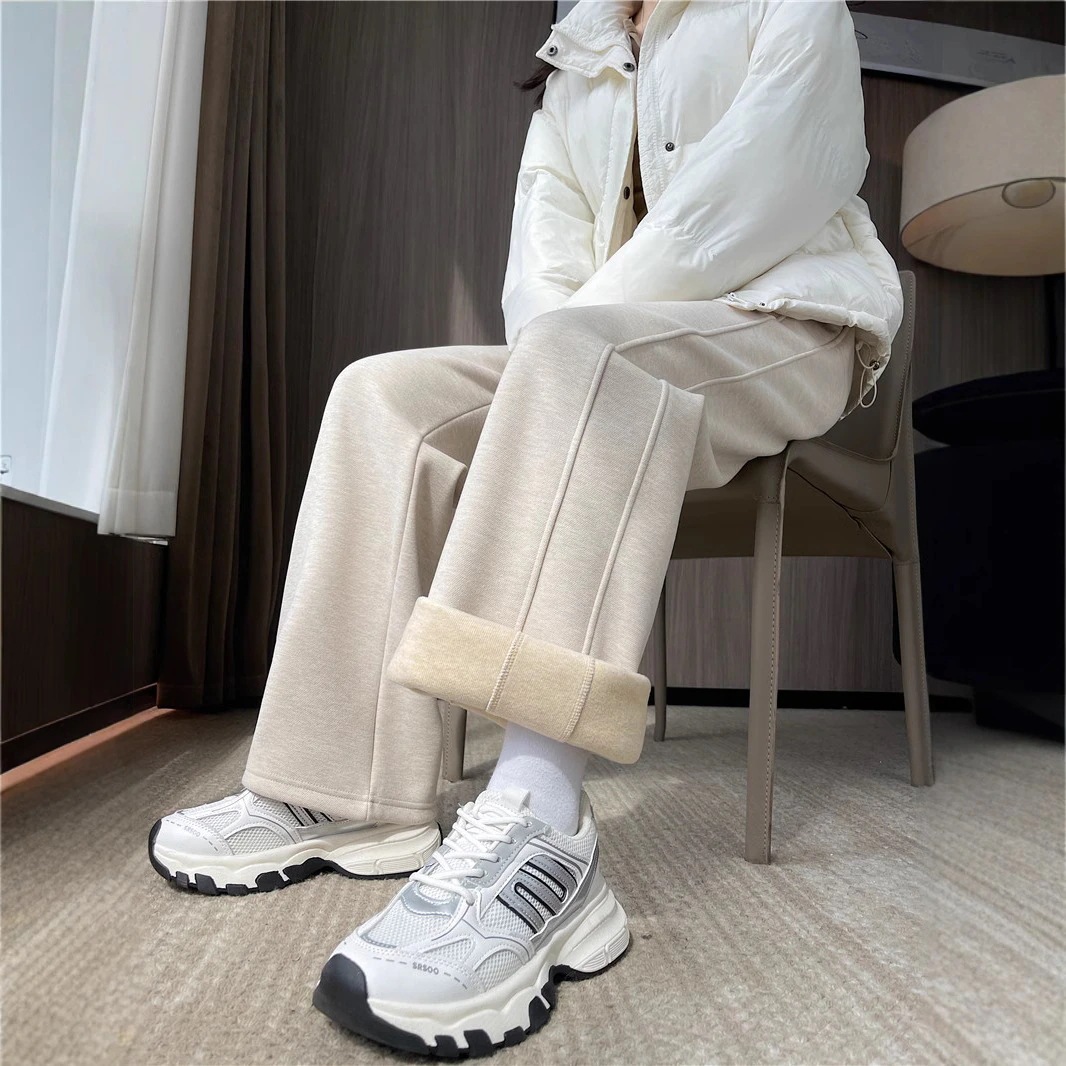 ワイドパンツ レディース パデッド ストレート ツイード ドレープ ワイドパンツ