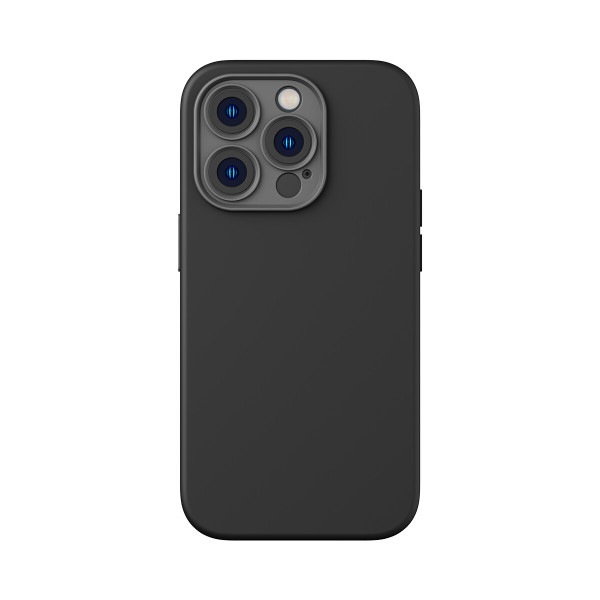 リキッド シリカ ゲル マグネチック iPhone 14 プロマックス マックセーフ ケース (ブラック)