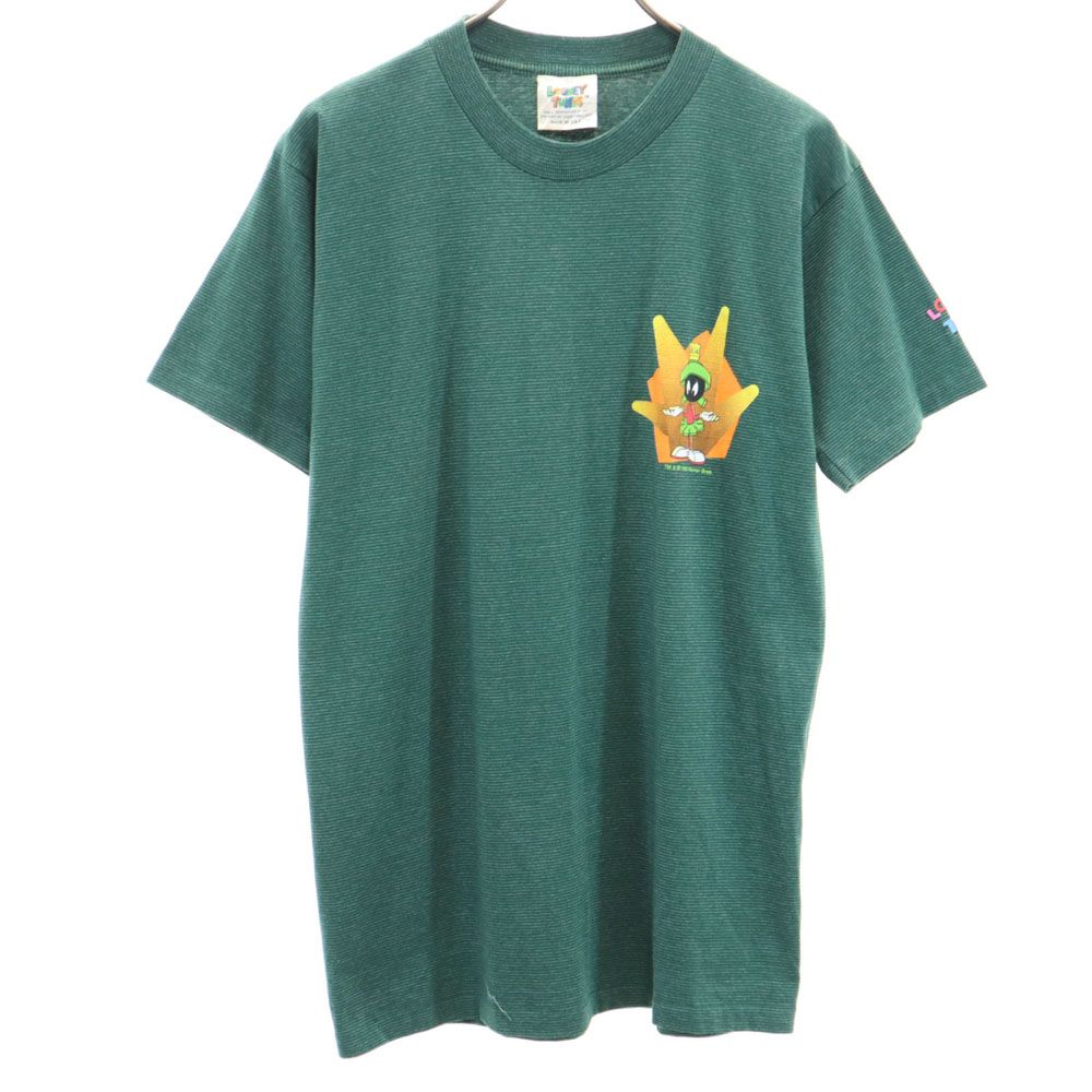 ルーニーテューンズ 90s USA製 オールド ボーダー プリント 半袖 Tシャツ M グリーン LOONEY TUNES メンズ 5,151円