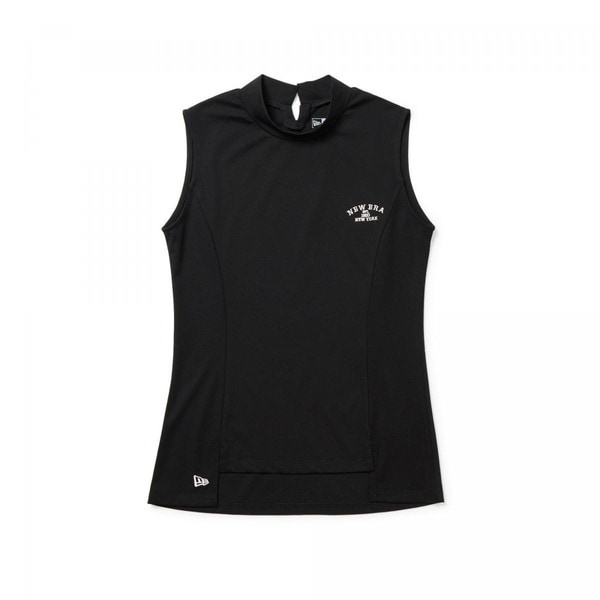ニューエラ NEW ERA Womens ノースリーブ ミッドネック Tシャツ ブラック ゴルフ 14391456