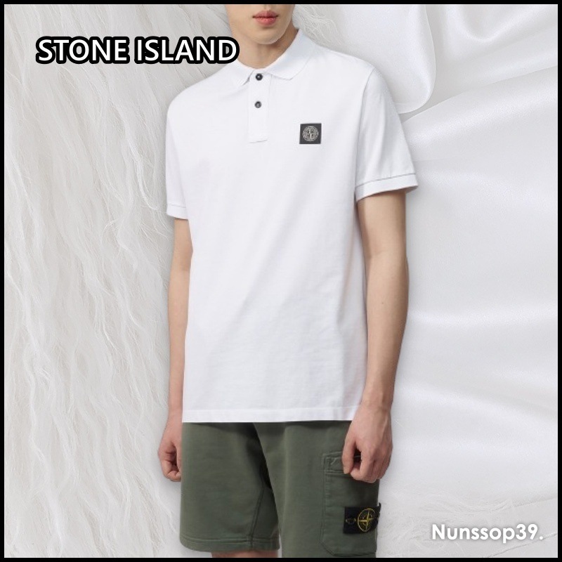 STONE ISLAND 80152SC17 A0001 ロゴパッチ ポロシャツ