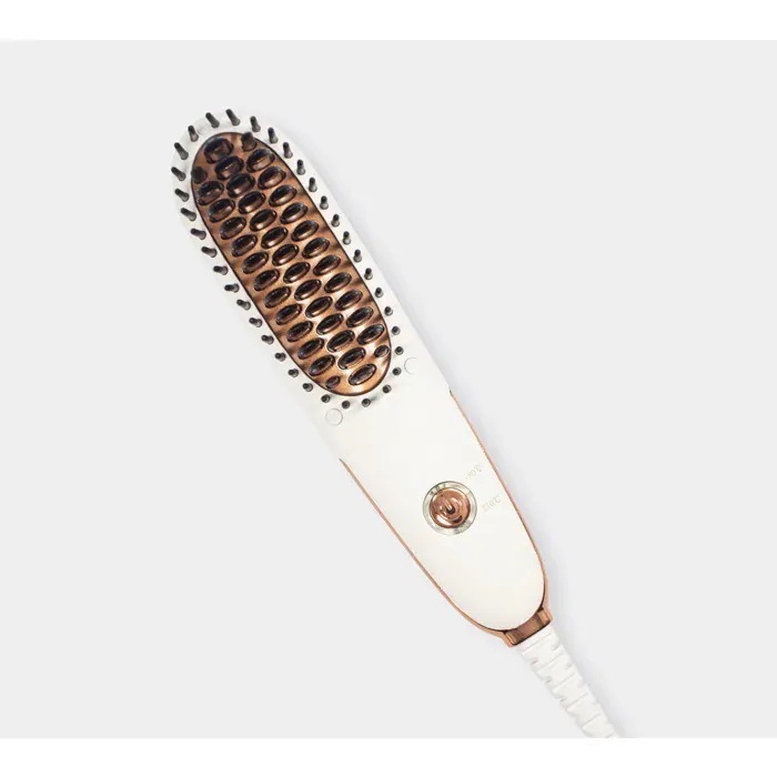 ミニヘアブラシアイロン セラミックコーティング CTH-520 ホワイト