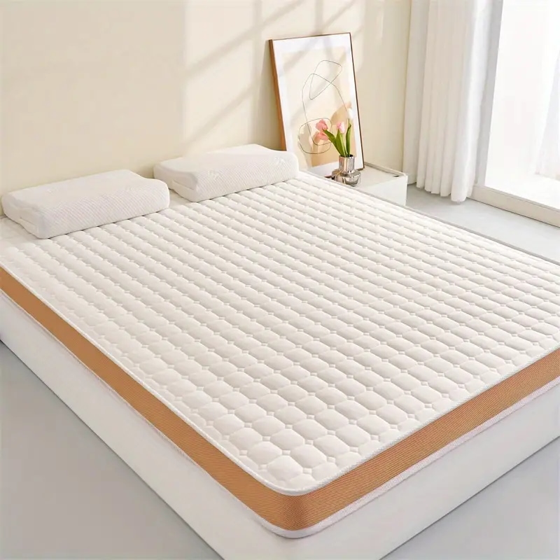 スリーキーファイバーフェイクルンバサポートマットレス - 三層通気デザインキルト表面＆クイックリバウンド素材折りたたみ式収納可能アレルギー対策ポリエステルカバー脊椎整列＆圧力軽減エルゴノミッ 7,925円