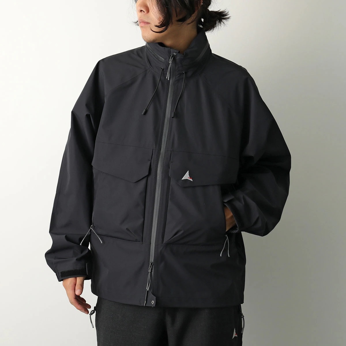 ROA ロア ナイロンジャケット 3L Creek Jacket RBMW0449FA301 メンズ 3レイヤー フード収納 撥水 ブルゾン アウター BLK00/Black