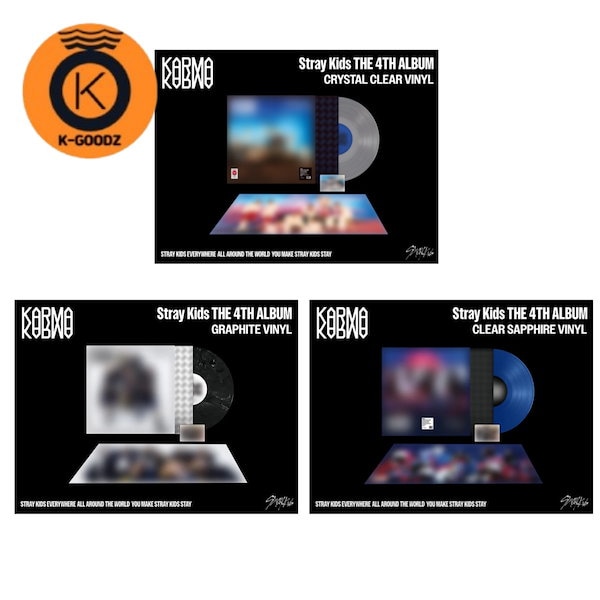 スキズ KARMA CRYSTAL CLEAR VINYL レコード KARMA (CLEAR SAPPHIRE VINYL) - Stray Kids 스트레이 키즈