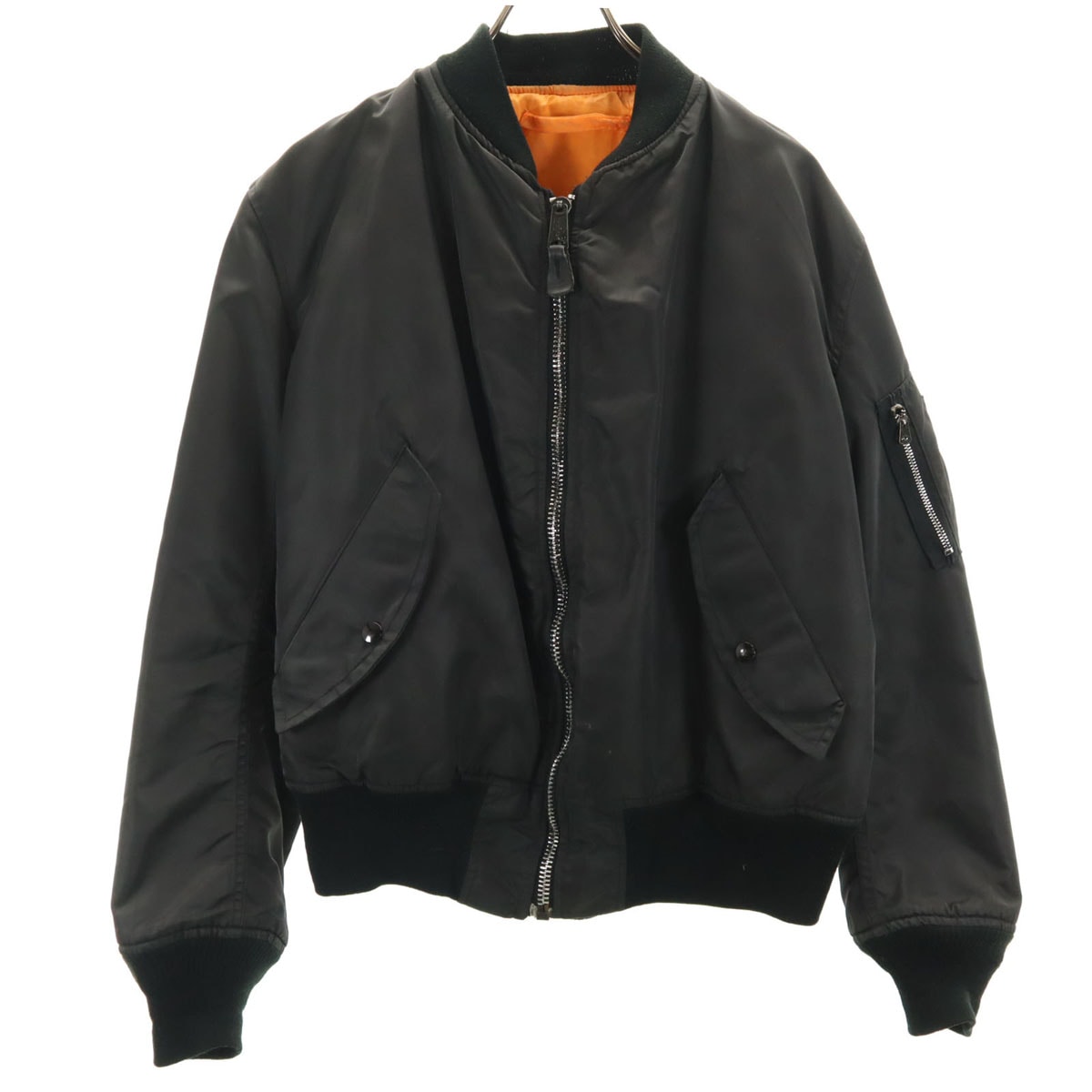GREENBRIER IND グリーンブライヤー USA製 MA-1 フライトジャケット M ブラック ミリタリー メンズ 古着