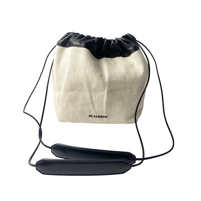 ジルサンダー JIL SANDER ドローストリングバッグ ブラック JIL SANDER◇ムートンファー⁄ドローストリング⁄巾着⁄ショルダーバッグ