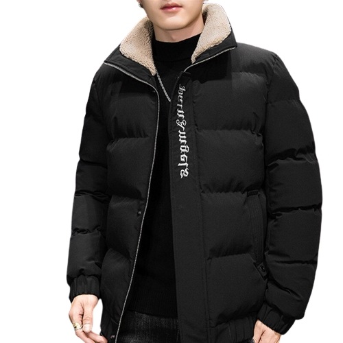 男性ダウン綿入れ保温コート青少年綿入れかっこいいスタンドカラー冬厚手綿入れ男性