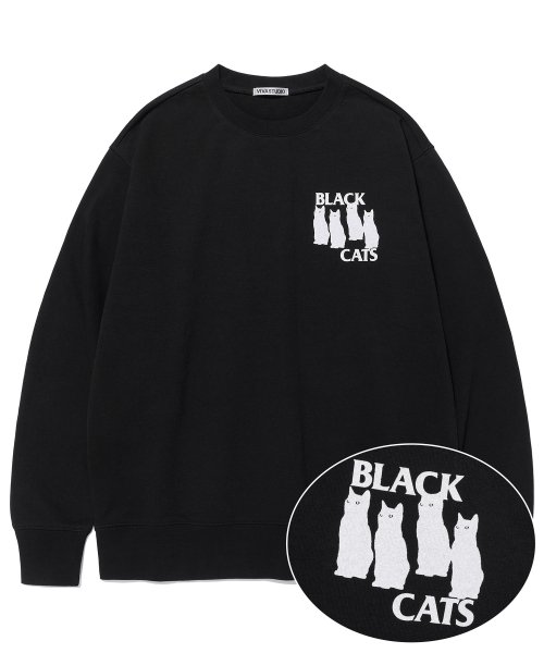 BLACK CAT CREWNECK SWEATSHIRT 韓国正規品