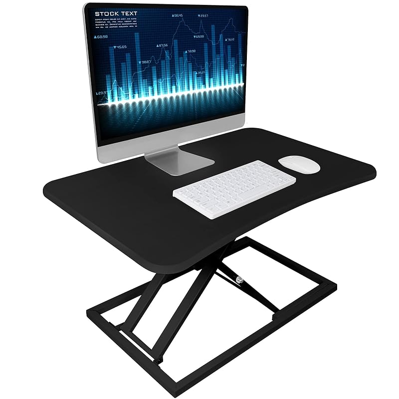 スタンディングデスク 卓上 SHUWEI ガス圧昇降式テーブル 静音 昇降式デスク 机上 天板サイズ73×47cm 無段階さ調整 昇降範囲6～40cm 組立不要 耐荷重20kg オフィスワークテーブ