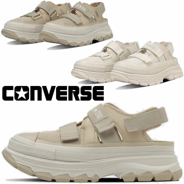 コンバース サンダル 厚底 レディース オールスター（R） トレックウェーブサンダル OX ベルクロ カジュアルシューズ チャンキーソール 前ふさがり マジックテープ スニーカーサンダル 313119