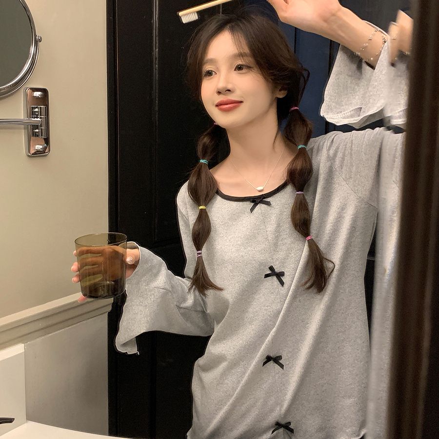 着ぐるみパジャマシンプル風 ゆったりカジュアル リボン長袖 パジャマ レディース ファッション 男女同じカップル学生 部屋着セット秋冬 部屋着セット 46aa562 19,754円