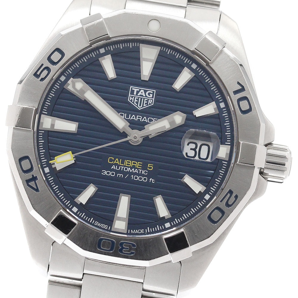 訳あり タグホイヤー TAG HEUER WBD2112-0 アクアレーサー キャリバー5 デイト 自動巻き メンズ 箱・保証書付き_939555【中古】