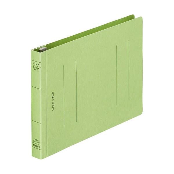 (まとめ) ライオン事務器 フラットファイル(環境)樹脂押え具 B6ヨコ 150枚収容 背幅18mm 緑 A-549KB6E 1セット(10冊) (×10セット)