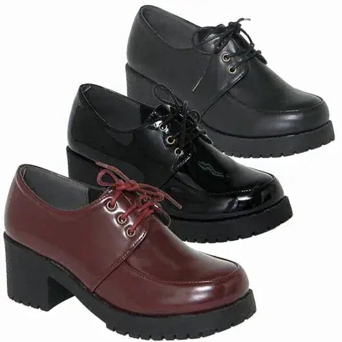 ブーツ レディースシューズ レディースファッション 靴 厚底 レースアップ ブーティー 太ヒール 黒