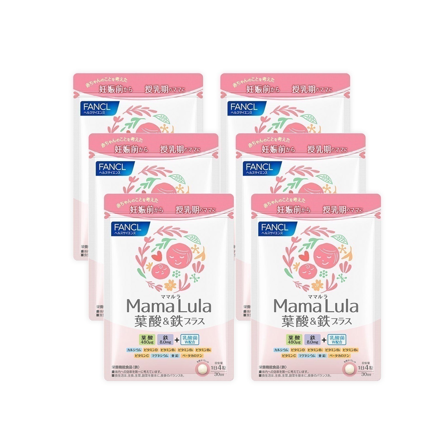 Mama Lula (ママルラ) 葉酸&鉄プラス(栄養機能食品) 30日分6袋 [ サプリ サプリメント ] 6,723円