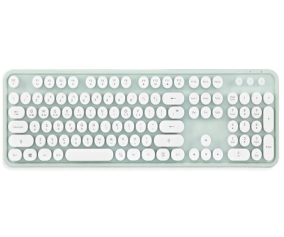 レトロ ワイヤレス 一般型キーボード (ミント)