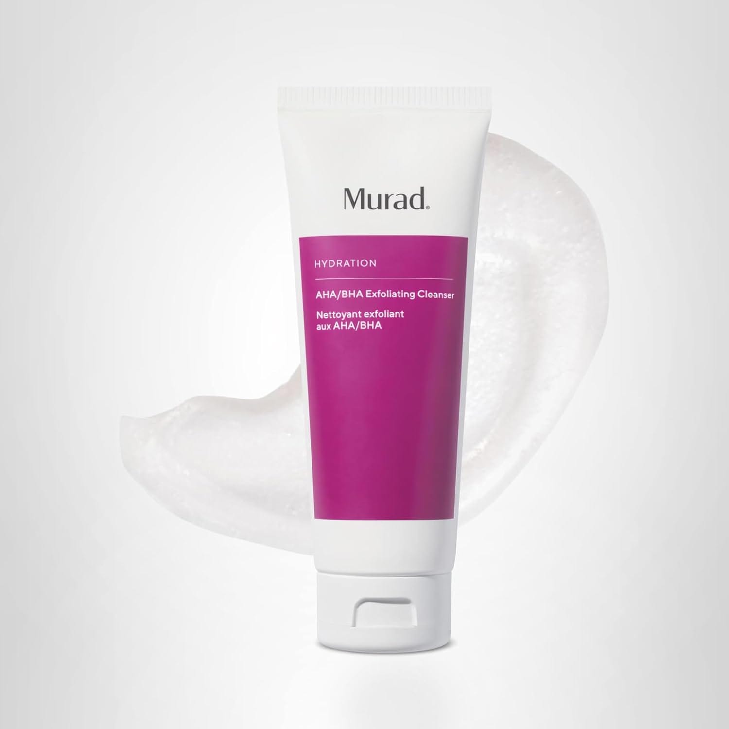Murad AHA/BHA角質除去クレンザー - サリチル酸乳酸グリコール酸を含むトリプルアクションクレンジング角質除去剤 - クリーム状の洗顔料でくすんだ乾燥した肌を取り除きより滑らかで柔らか