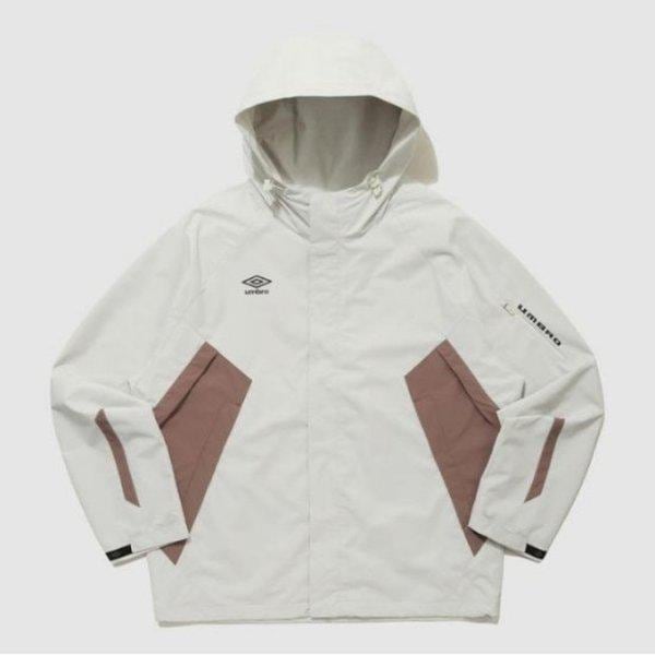 ウィンドブレーカー KQF UQ123SJK11-WBE ブロテクトフード付きシェルジャケット WHITE BEIGE