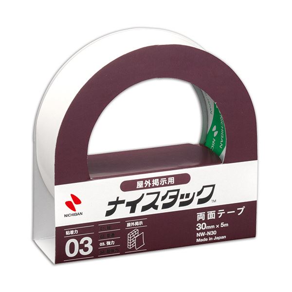 (まとめ) ニチバン ナイスタック 両面テープ 屋外掲示用 大巻 30mm×5m NW-N30 1巻 (×30セット)