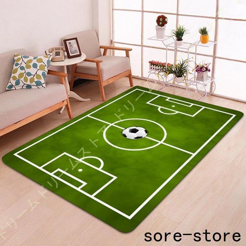 のスポーツラグ サッカー フットボール 抗菌 防臭加工 床暖対応 シャギー ふわふわ キッズ 子供部屋 プ 誕生日 用 ラグ ラグマット カーペット