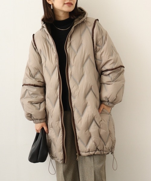 ダウン ダウンジャケット A.N.L シームレスダウンコート レディース