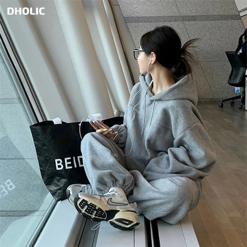 [メガ割りSALE]両起毛パーカー&2WAYワイドスウェットパンツSET