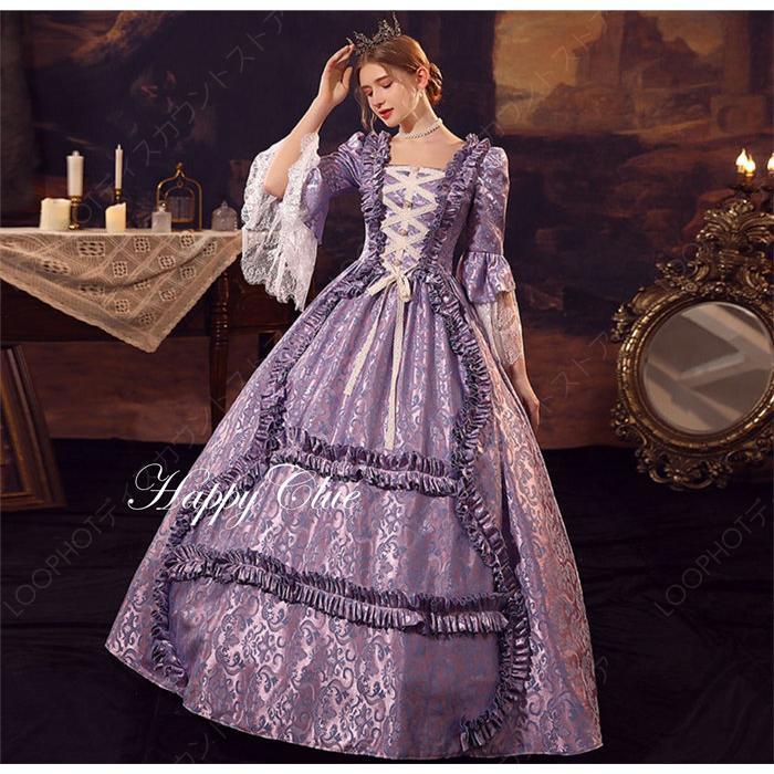 中世ヨーロッパ 宮廷ドレス 貴族ドレス オペラ声楽 プリンセス お姫様ドレス 写真撮影 ステージ衣装 中世貴族風 宮廷中世風 中世18世紀ドレス 仮面舞踏会 舞台-59