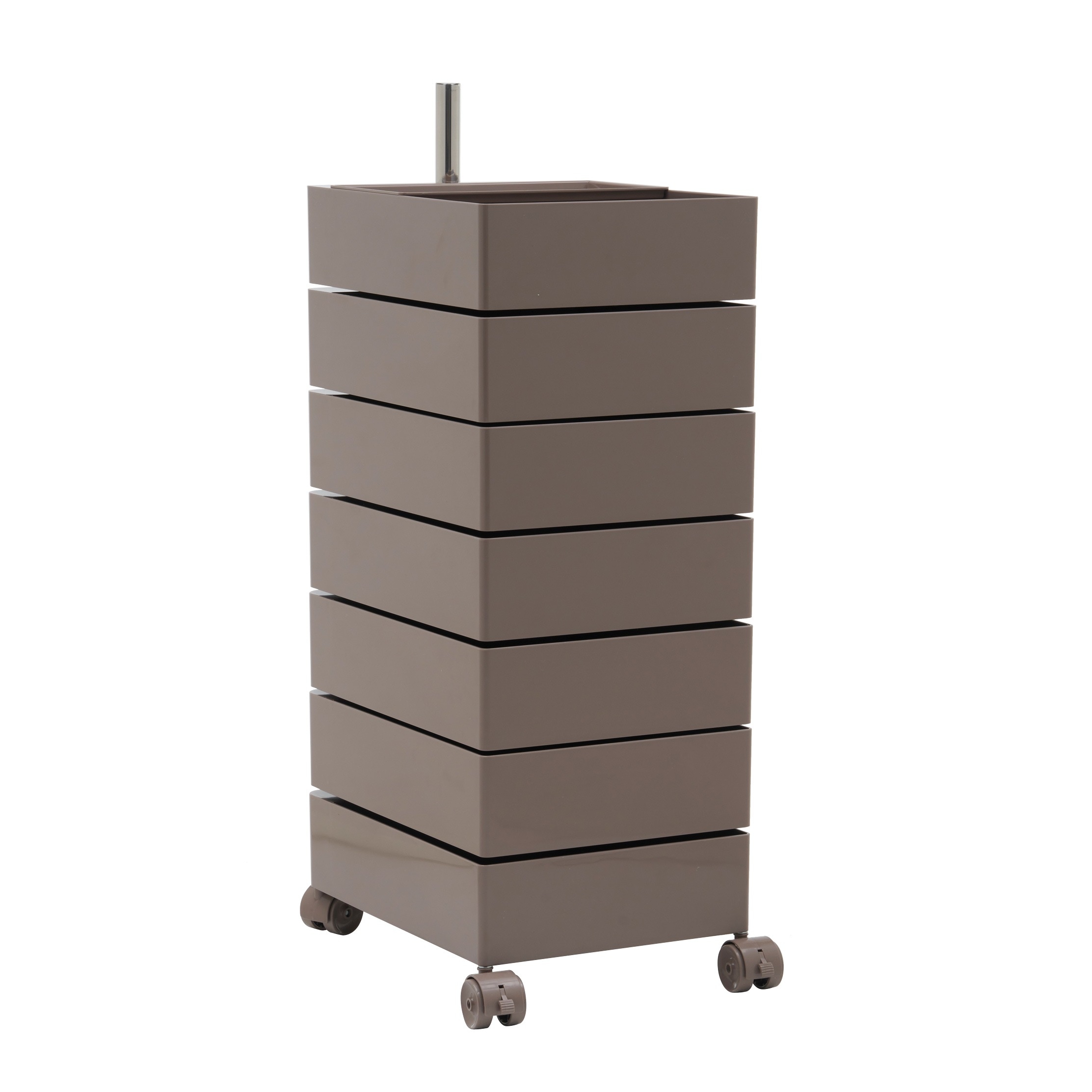 【国内出荷】【チョコ・7段】ワゴン キャスター付き ブレーキ付き おしゃれ 7段トレイ キッチンワゴン 回転式 収納 ベビーワゴン キッチン収納 ラック サイドワゴン キッチン ドレッサー キッチンス