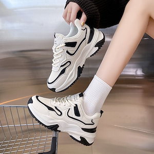 2025新入荷 韓国 スニーカー レディース ローファー 厚底 レディース靴 美脚 軽量通気性のいい 通学通勤
