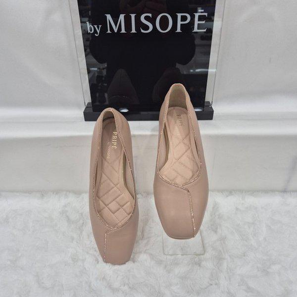 By 女性 スクエア ホットフィックス フラット 112HT435SI001 PINK 2 JJ