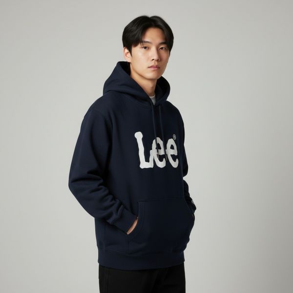 Big Twitch Logo Hooded T-Shirt Navy