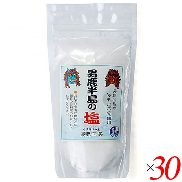 塩 天然塩 食塩 男鹿半島の塩 80g 30袋セット 男鹿工房