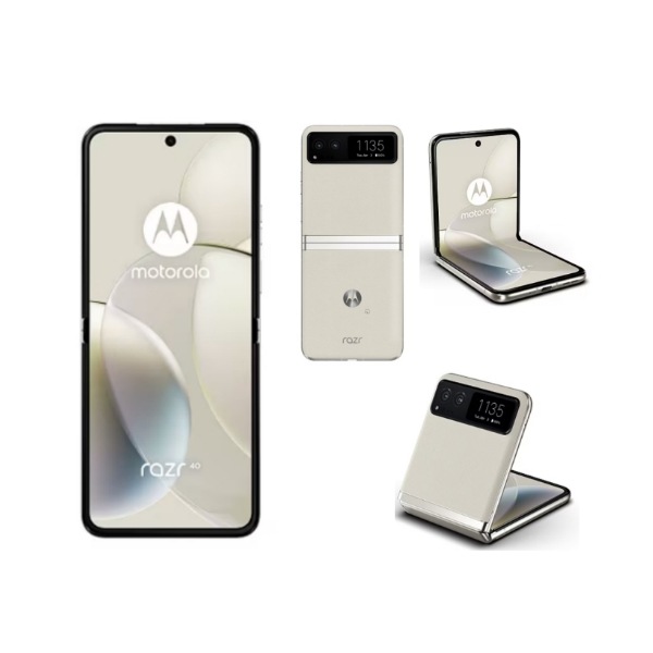 「新品」SIMフリー mot orola razr 40 [バニラクリーム] XT2323-4 8 256GB 本体