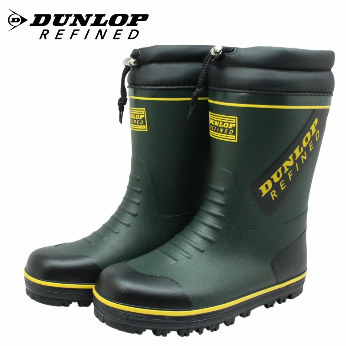 ダンロップ DUNLOP リファインド メンズ 長靴 B0814 BG0814 ウィンターブーツ 防滑 防水 防寒 ショート丈 オリーブ REFINED 6,500円