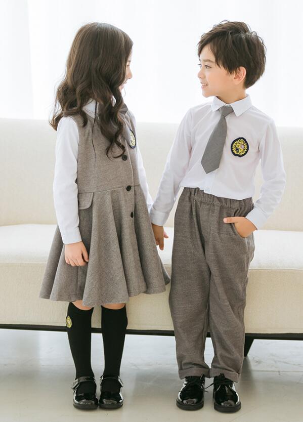 子供フォーマルスーツセット　イギリス風　ワンピース　中小生　幼稚園ジュニアスーツ　ジャケット　男の子 女の子スーツ 子供の日　キッズ学園制服　ジュニア5点セット 長袖ワイシャツ 学園祭　発表会舞台演出