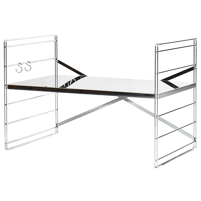 トースターラック ステンレス製 幅60 1段 高さ調整可 ダブルフレーム レンジラック S字フック付き キッチンラック 可動棚 トースター レンジ上 収納 新生活 7,213円